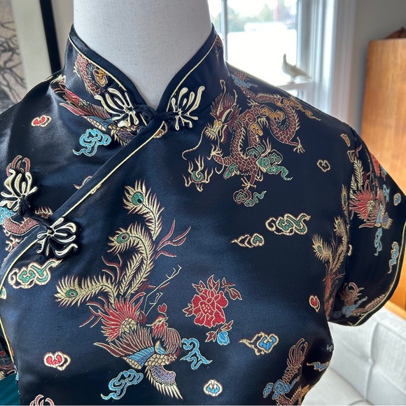 Vintage Cheongsam Midi Dress - Picture 3 of 13